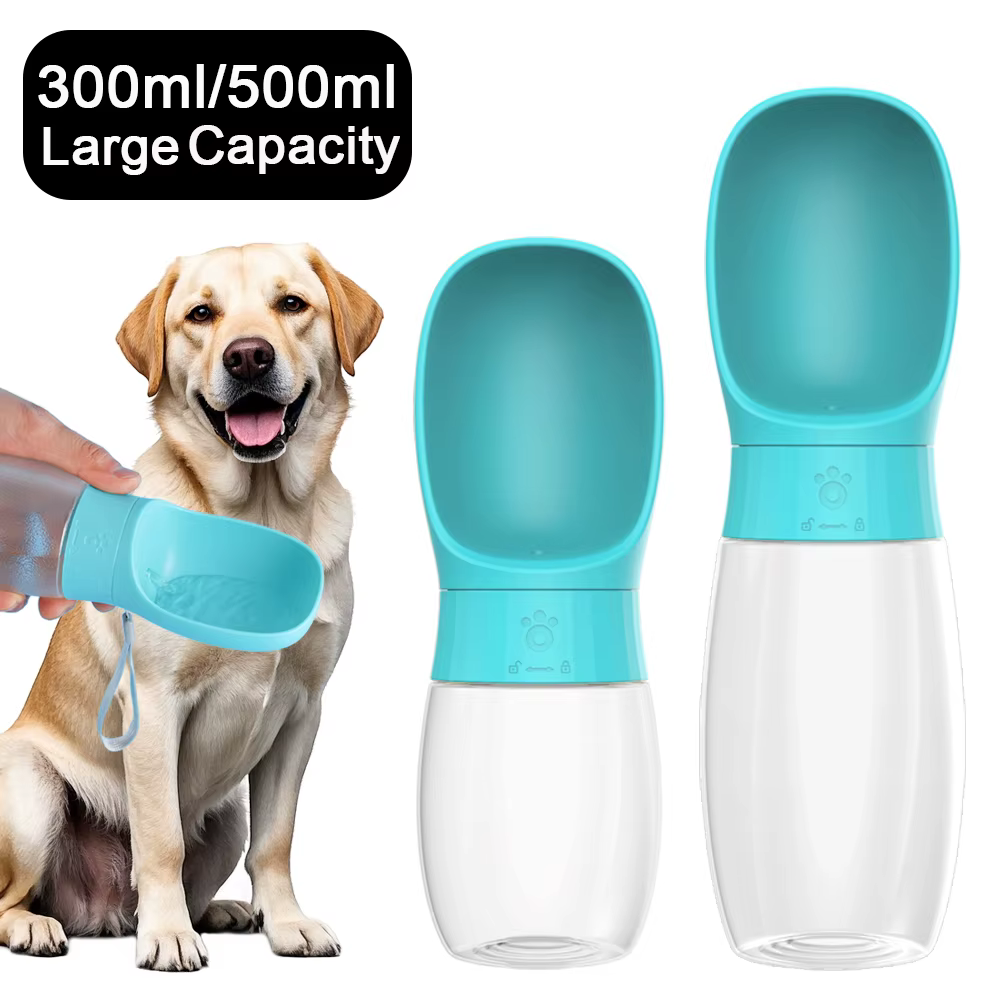 Bouteille d'eau portable pour chien de grande taille 300ml 500ml