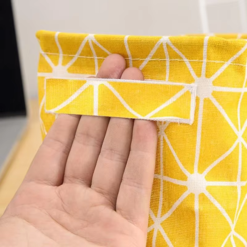 Panier de rangement en tissu avec poignée
