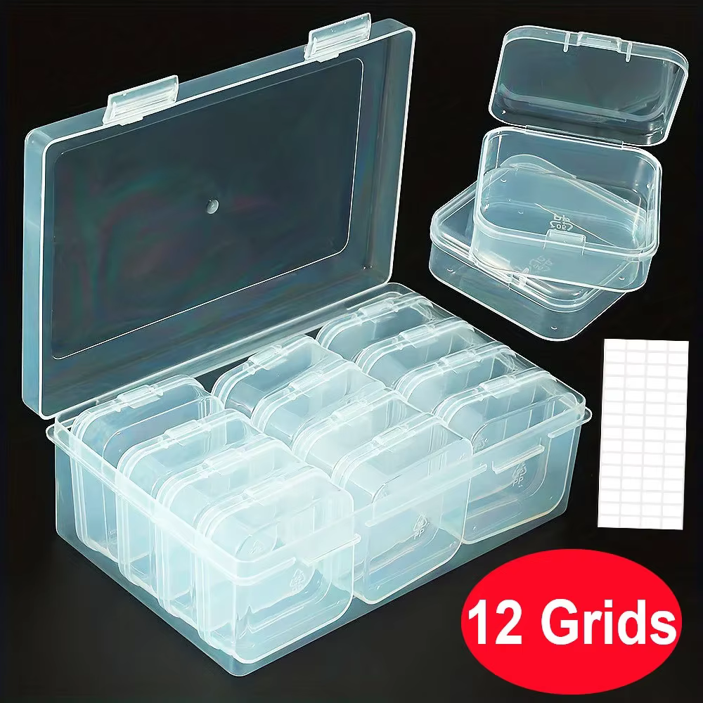 Boîte de rangement transparente avec couvercle