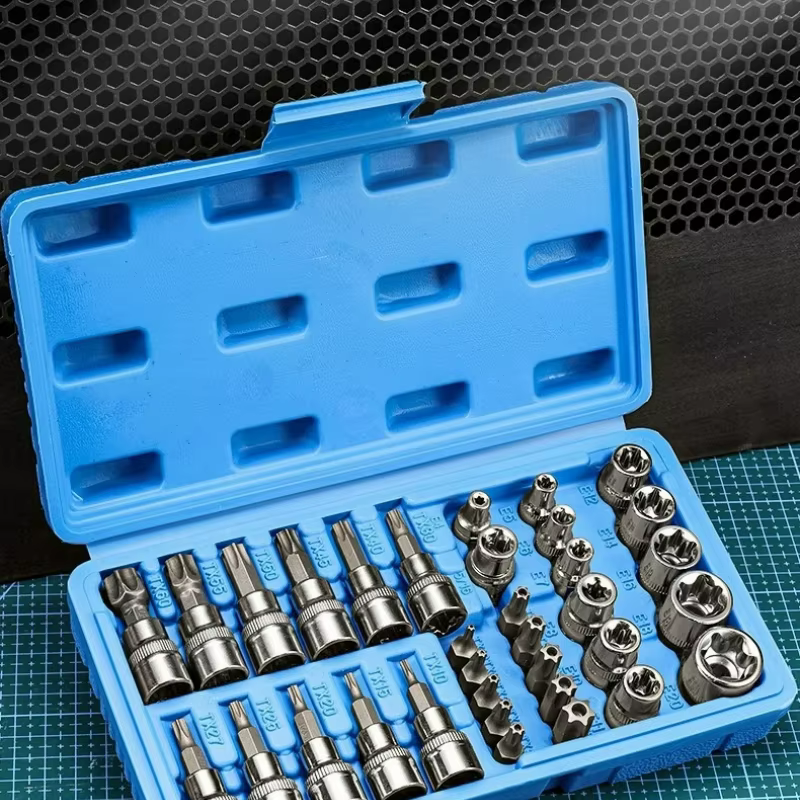 Jeu de 34 embouts Torx et douilles E-Torx