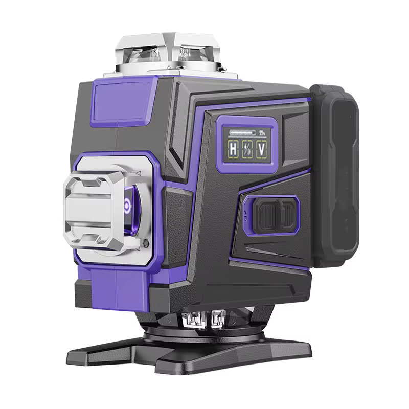 Niveau laser 12/16 lignes 3D/4D faisceau lumineux violet auto-nivelant