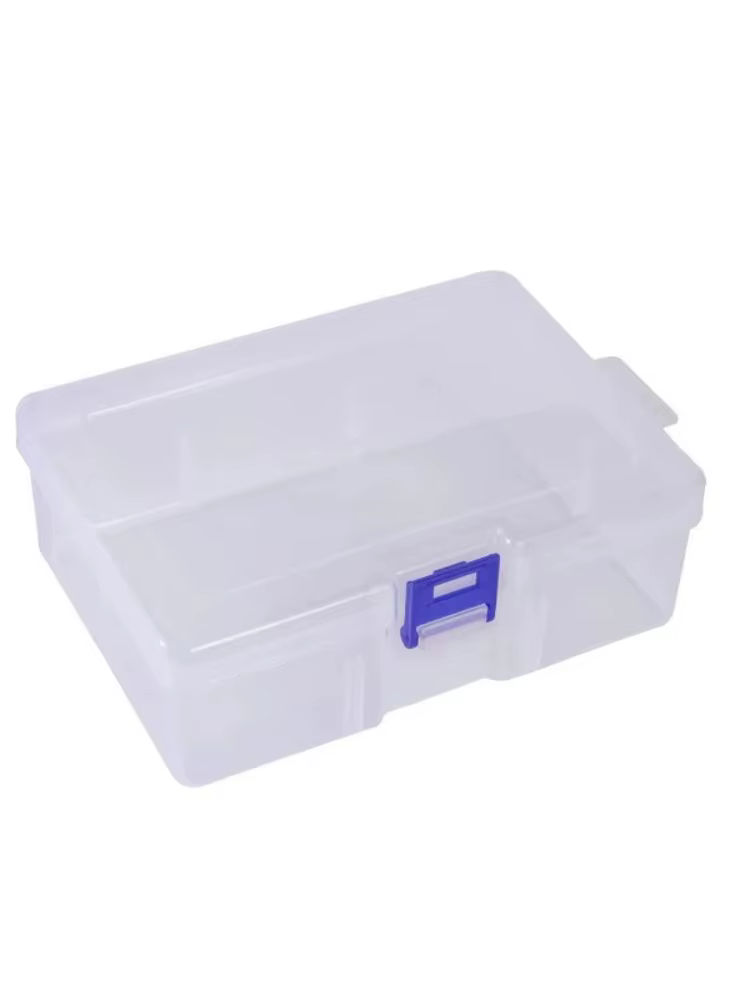 Boîte en plastique transparente rectangulaire pour embouts de tournevis