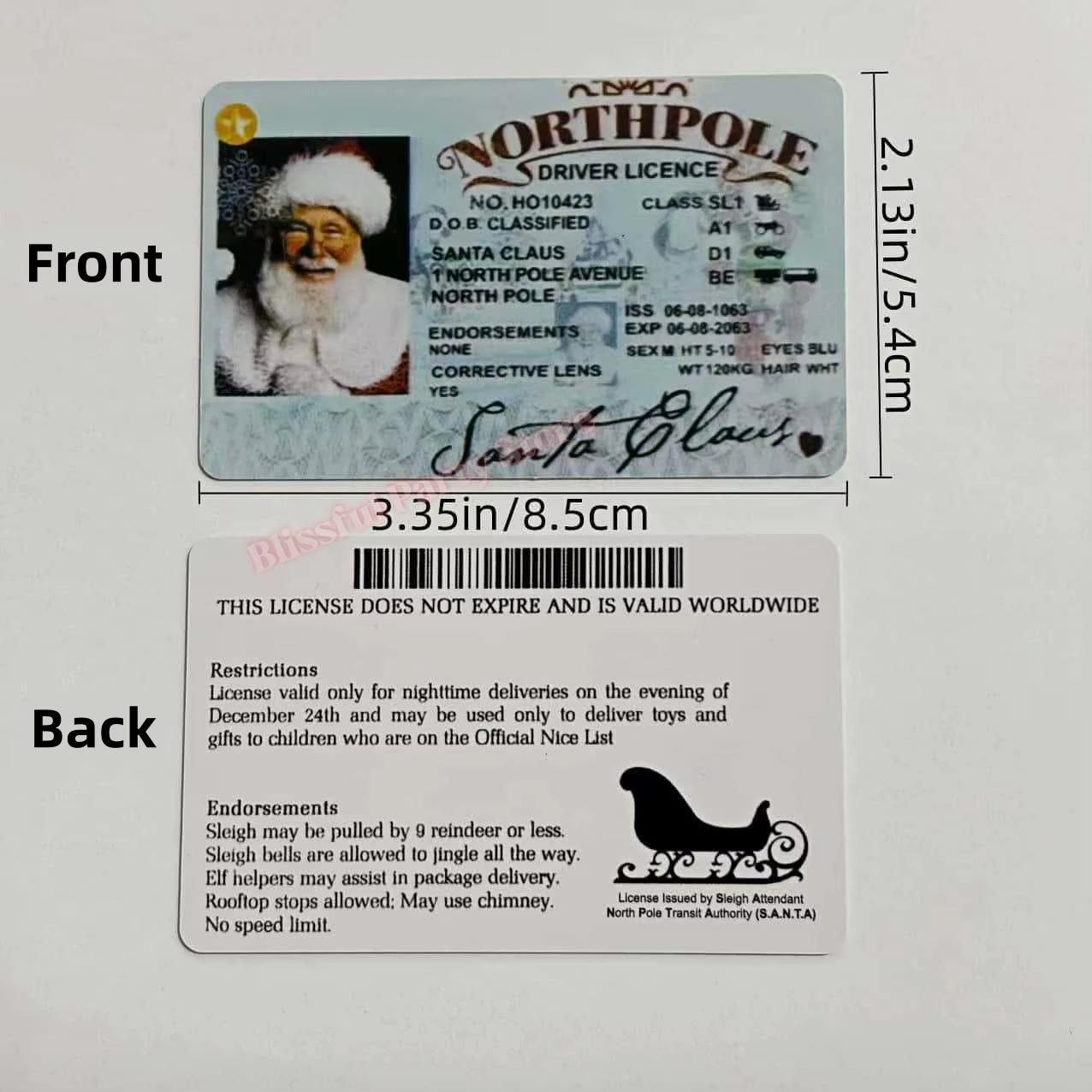 Carte d'identité créative Père Noël au Pôle Nord
