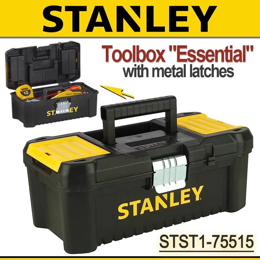 Stanley STST1-75515 Boîte à outils "Essential" avec loquets métalliques