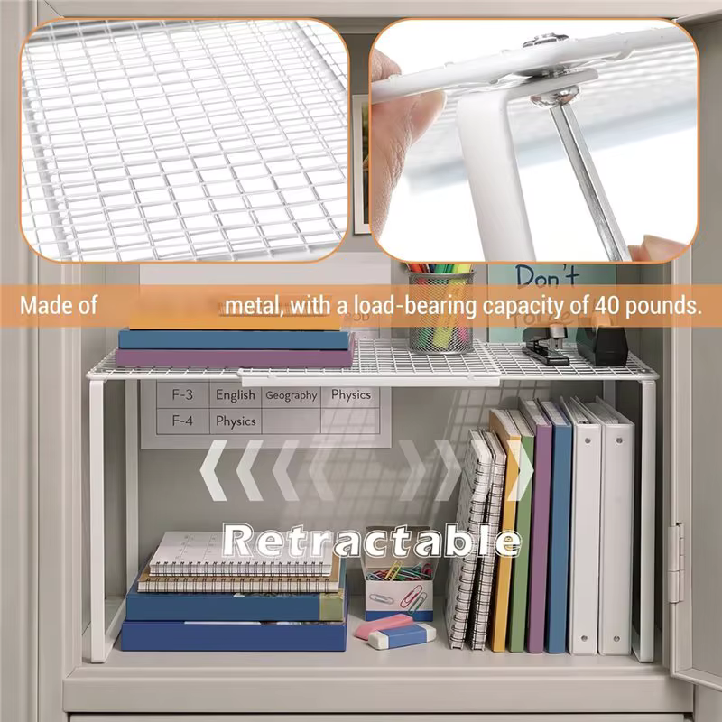 Organisateur de rangement BSEVB-Locker, étagère réglable en longueur pour l'école, la salle de classe, le bureau, la salle de sport, le rangement à domicile (blanc)