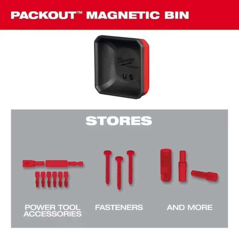 Milwaukee PACKOUT bac magnétique foret boîte de rangement