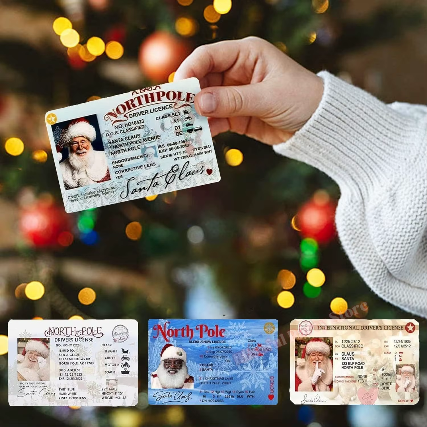 Carte d'identité créative Père Noël au Pôle Nord