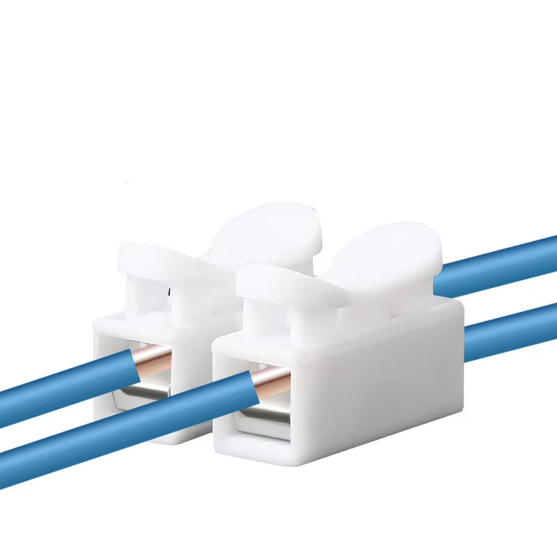 Boîte 55 pièces CH-2 connecteur rapide de fil à ressort 2p bornes à sertir électriques bloc pince de câble d'épissure bande Led facile à installer