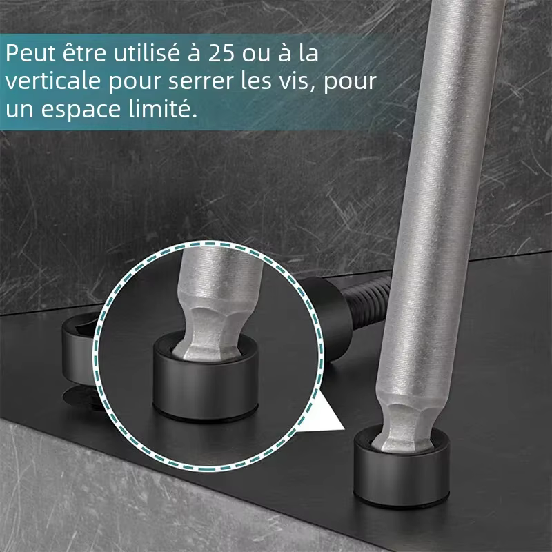 Jeu d'embouts de tournevis hexagonaux à extrémité sphérique