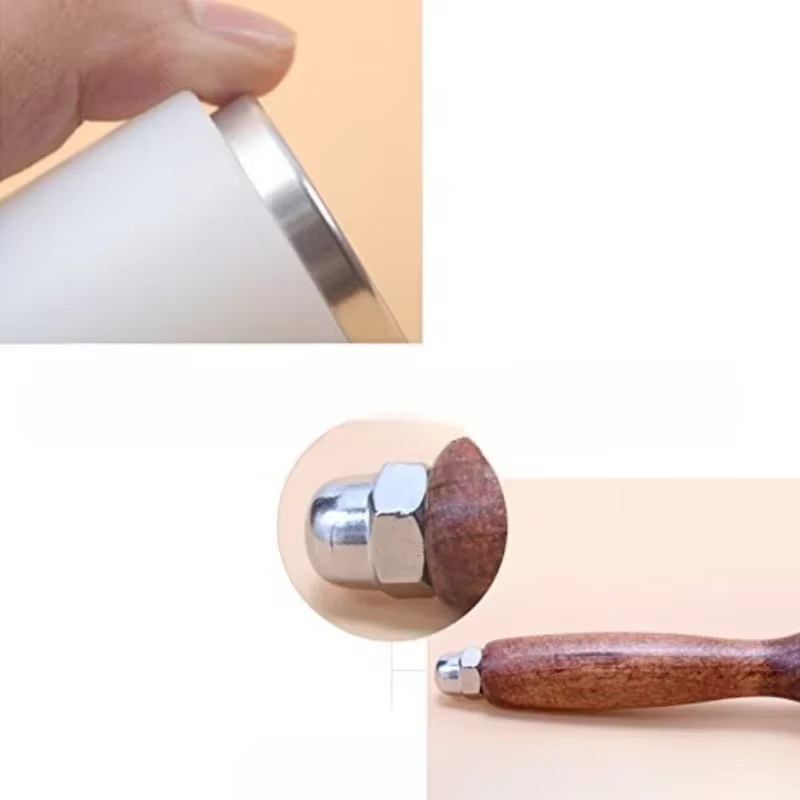 Marteau de sculpture en cuir professionnel avec manche en bois