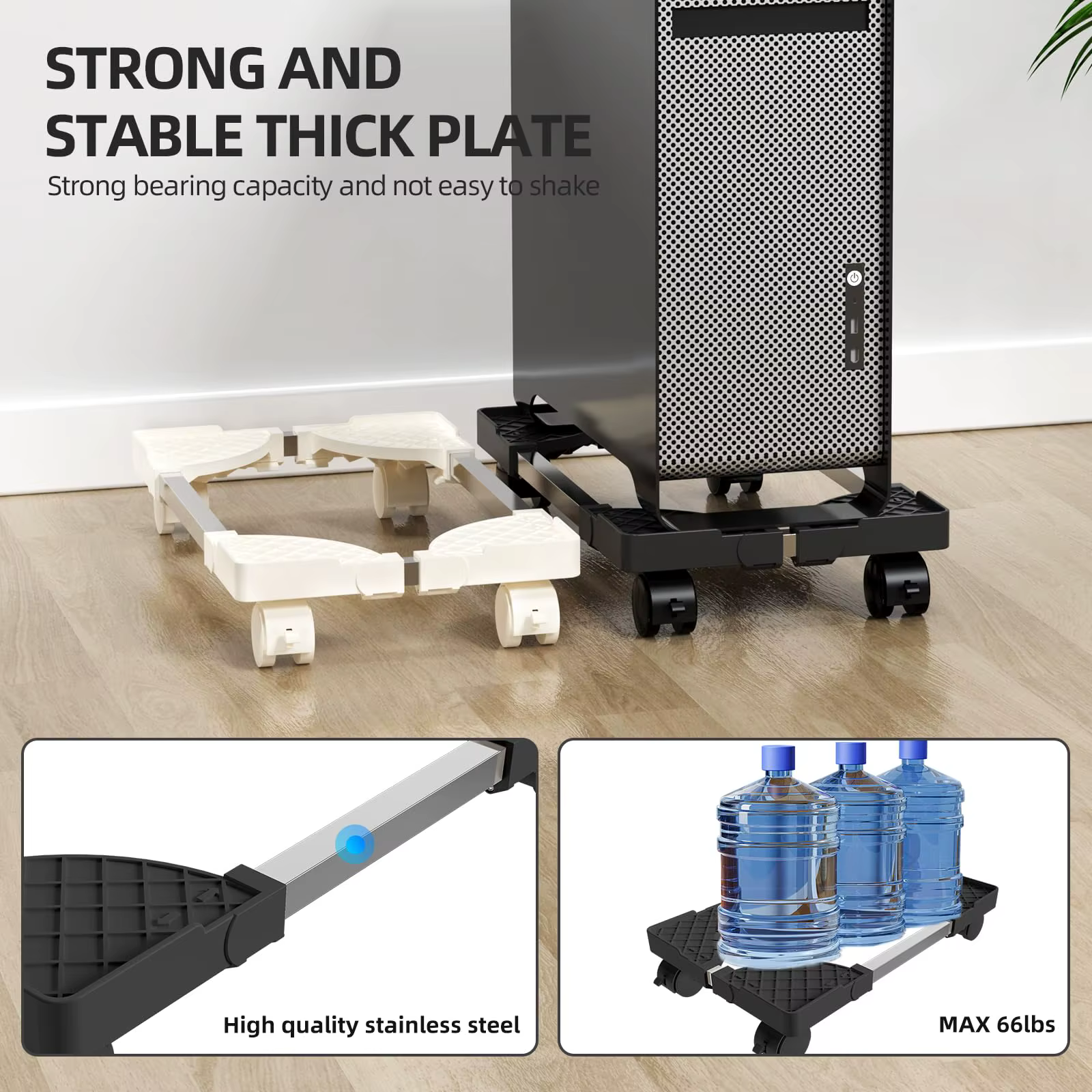 Support d'ordinateur pour tour de bureau, adapté à la plupart des accessoires de bureau de jeu sur PC, support de sol réglable pour processeur Mobile