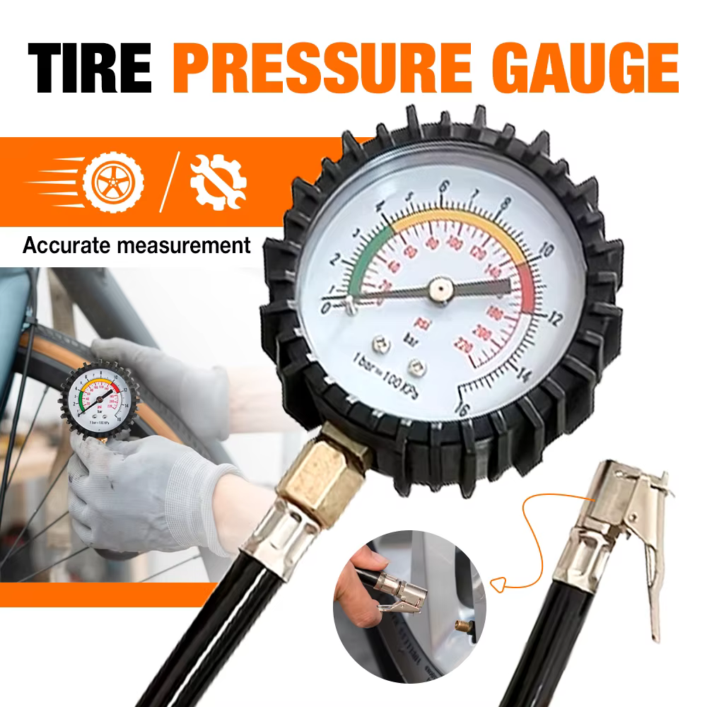 Manomètre de pression de pneus haute précision 0-16 bar