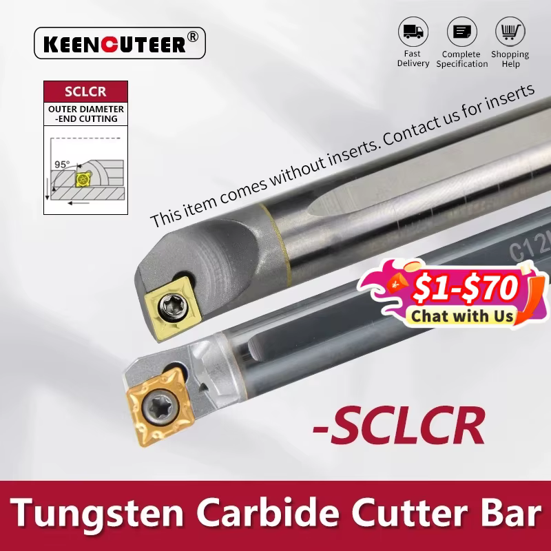 Porte-outil en carbure de tungstène SCLCR06 SCLCR09 SCLCR pour tour mécanique C08K C10K C12M