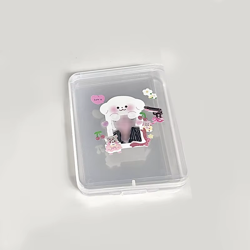 Boîte de rangement en plastique transparent avec couvercle