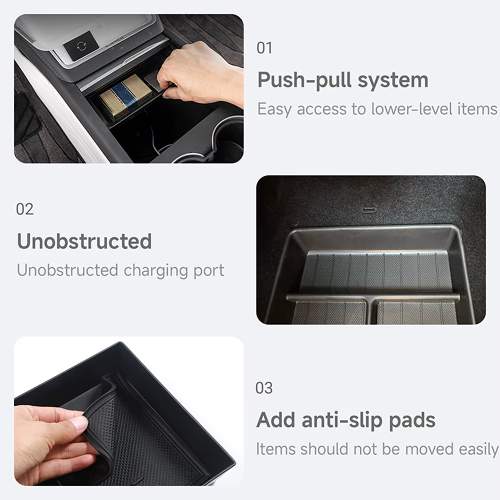 Boîte de rangement pour Tesla modèle Y Juniper, accessoires, plateaux de Console centrale pour Tesla modèle Y Juniper 2025 – 2026, couvercle de Webcam