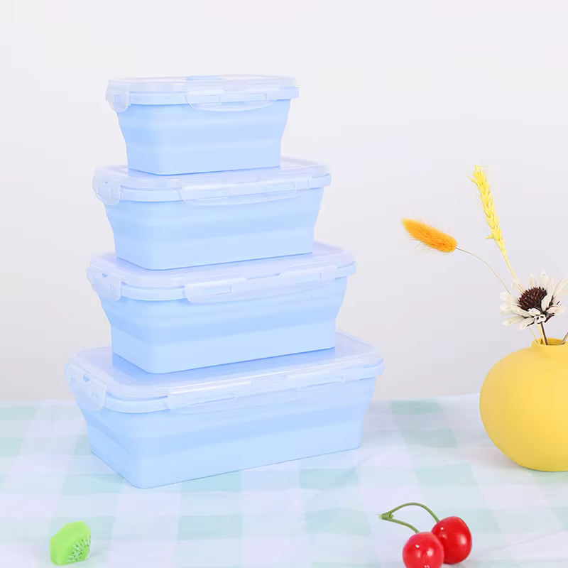 Boîte à déjeuner pliante en Silicone