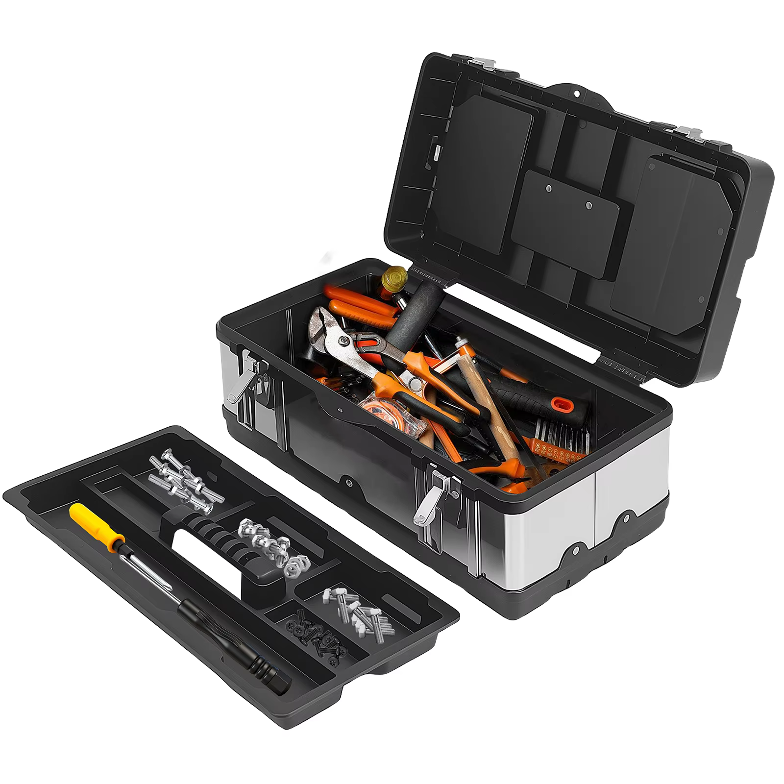 Boîte à outils en acier inoxydable
