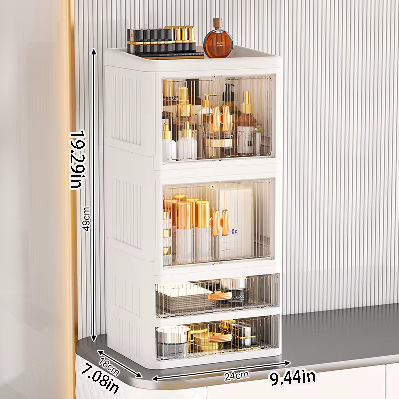 1 boîte de rangement cosmétique de grande capacité, organisateur de bureau de style tiroir, organisateur de bureau pour produits de soin de la peau et rouges à lèvres, en plastique durable, adapté pou