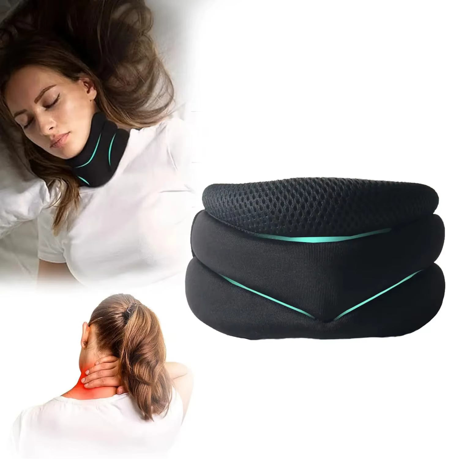 Support de Protection Cervicale en mousse souple, attelle de cou Cervicorrecte, outil de Support réglable, Correction de la Posture de la tête avant