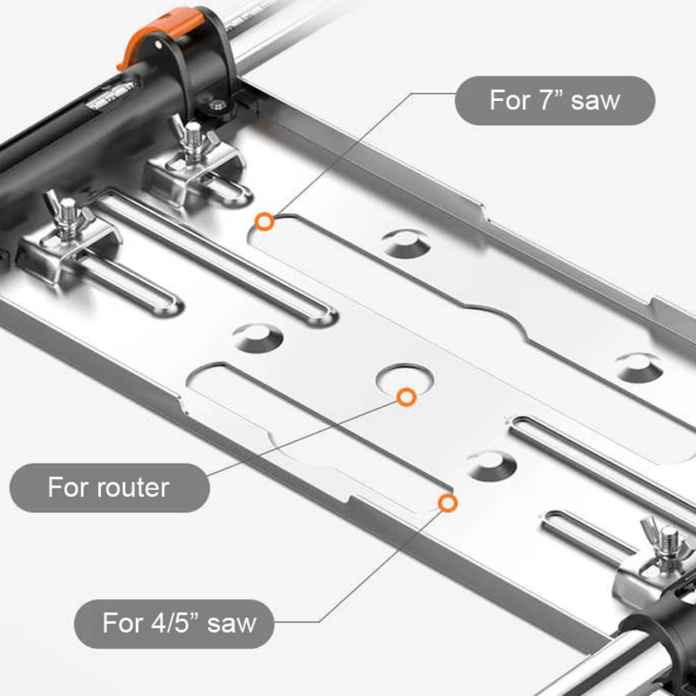 Rail de guidage de scie pour scie circulaire électrique de 4/5/7 pouces