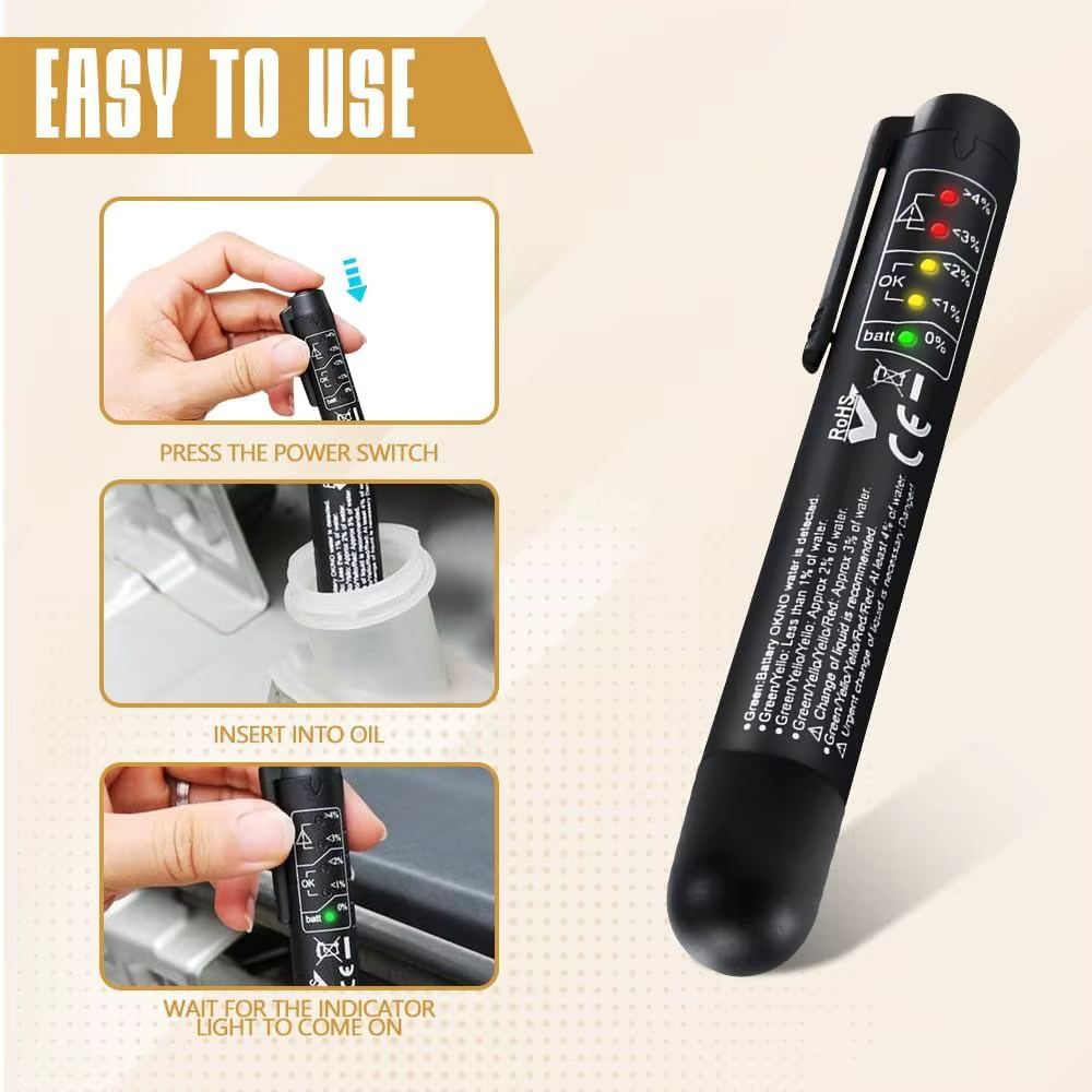 Stylo testeur de liquide de frein avec 5 indicateurs LED