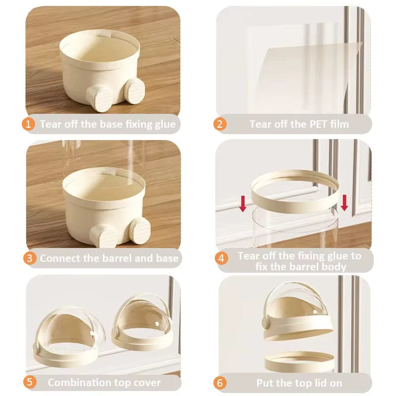 Boîte de rangement pour poupées, jouets, jouets en peluche, tube de rangement transparent en plastique, baril de rangement pour jouets en peluche, organisateur de jouets pour enfants