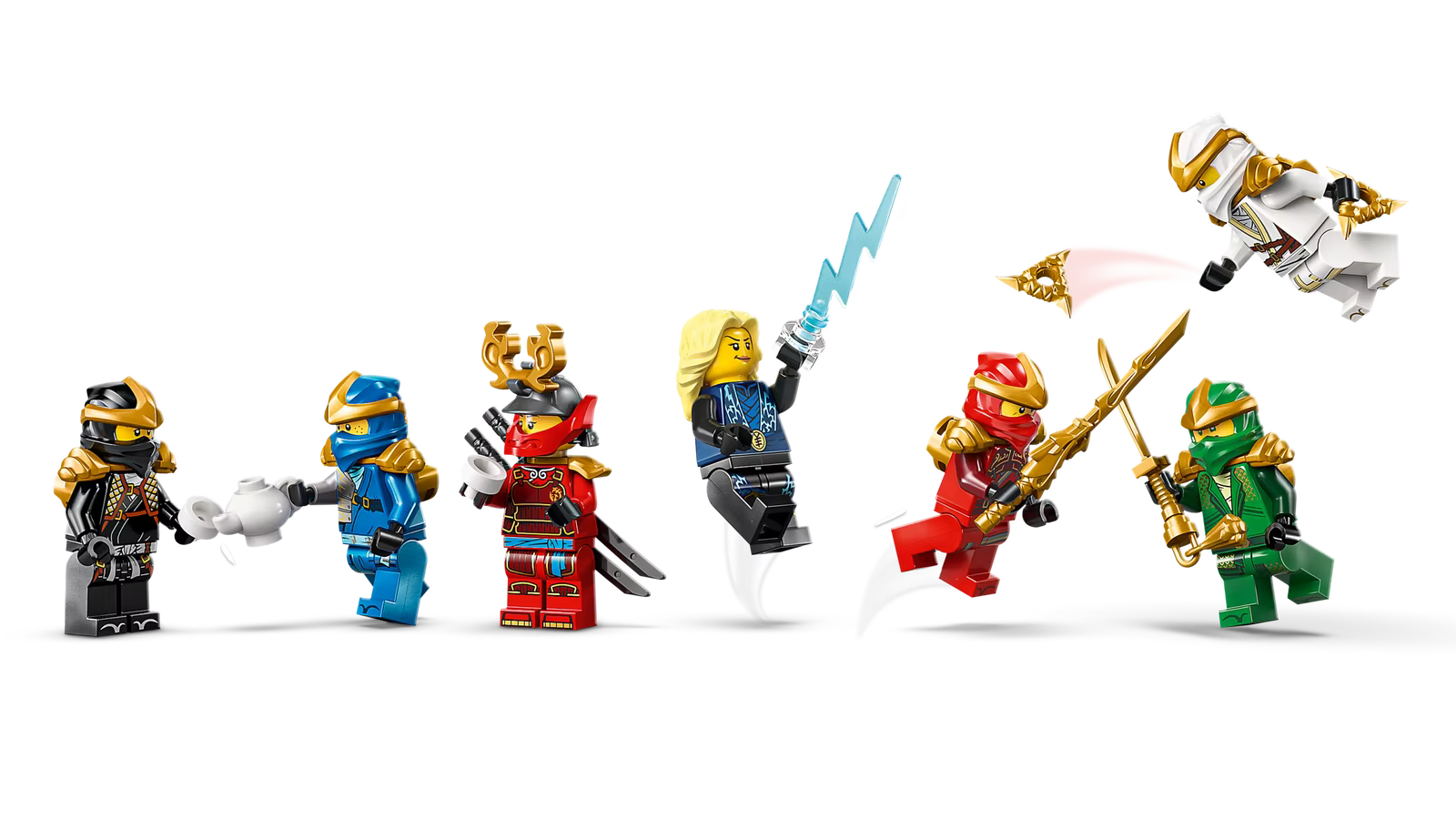 【En stock】LEGO ® NINJAGO ® Ensemble de figurines du personnage Ninja de la série télévisée, édition 15e anniversaire (71866), avec 8 minifigurines, cadeau