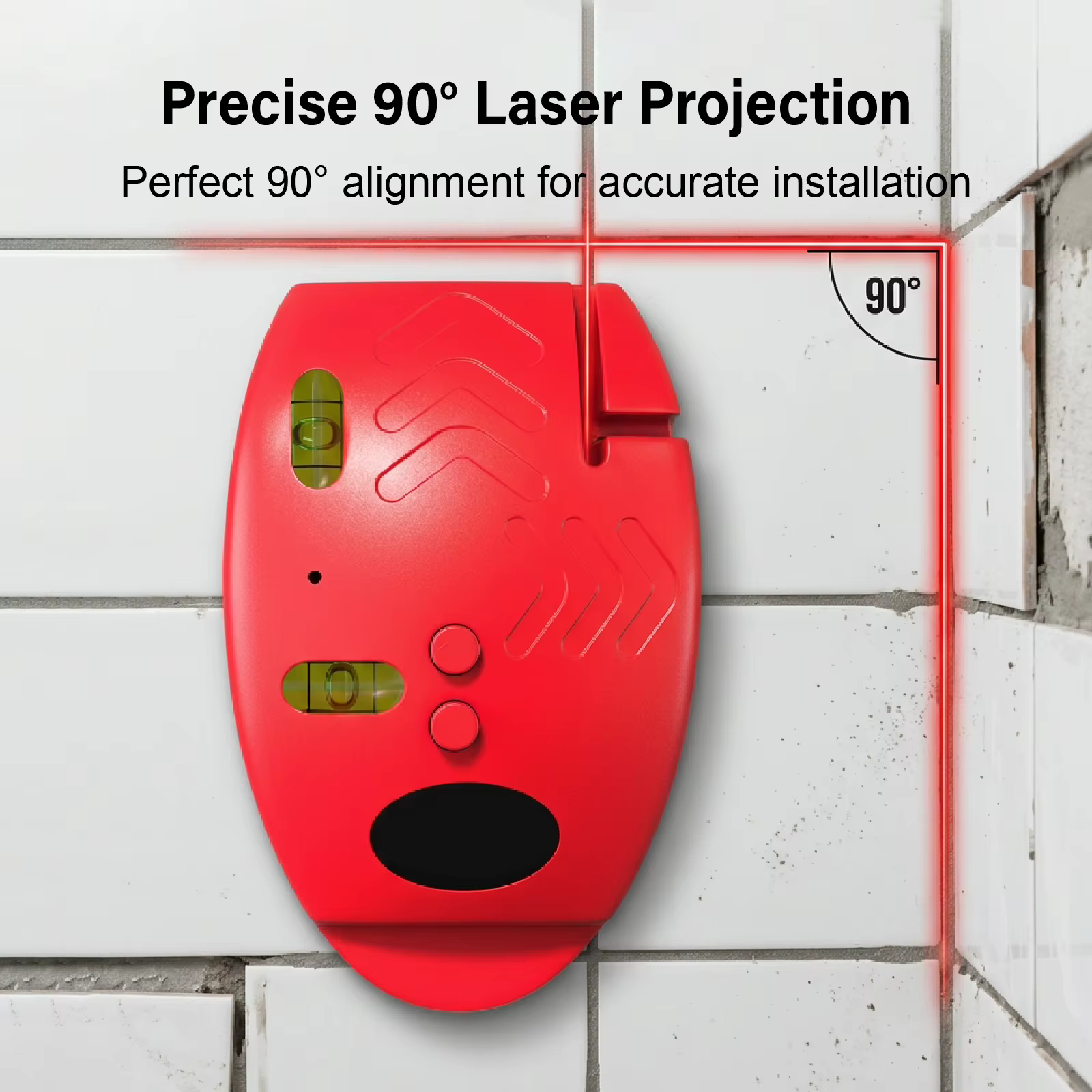 Niveau Laser Croix Rouge Auto-nivelant Double Faisceau 90° Aimant Intégré Recharge USB Batterie Lithium Outil de Mesure Haute Précision Compact