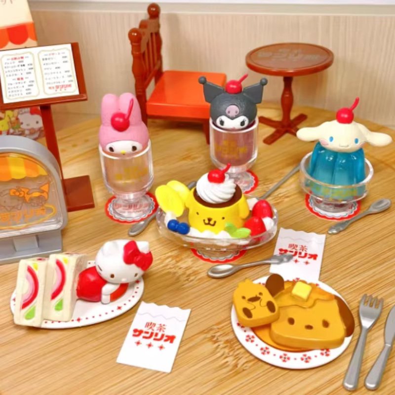Série Rétro Café : Boîte Mystère Kulomi Make Tea – Figurine Mignonne et Tendance