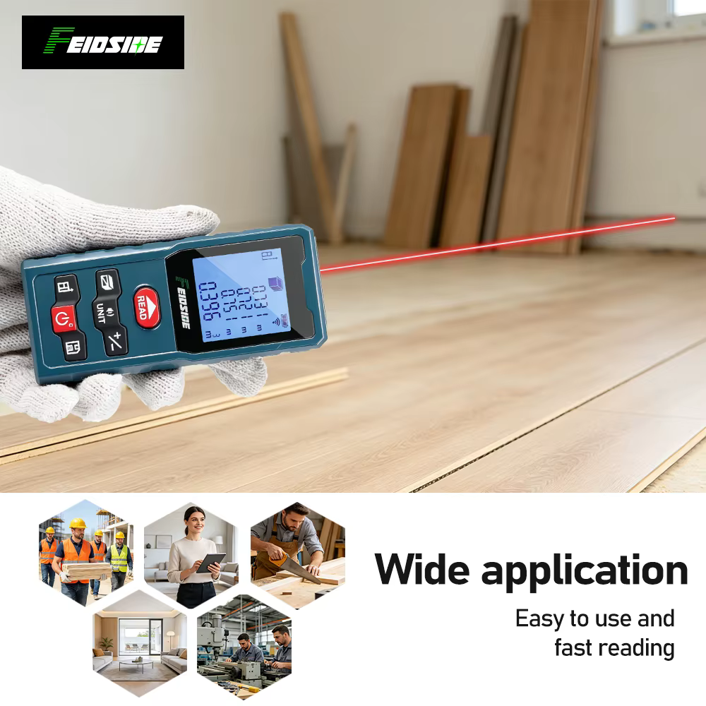 FEIDSIDE Télémètre laser 120M rechargeable Type-C