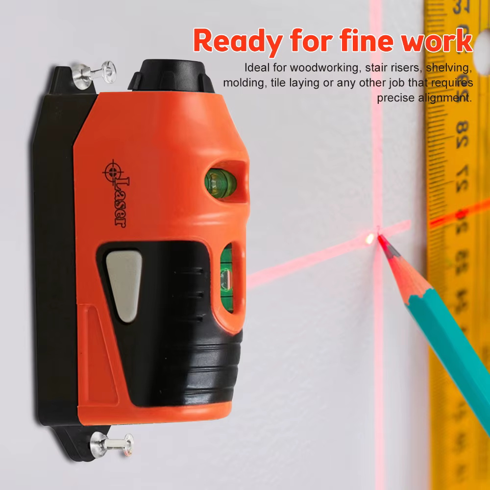 Mini outil de niveau à bulle verticale Laser