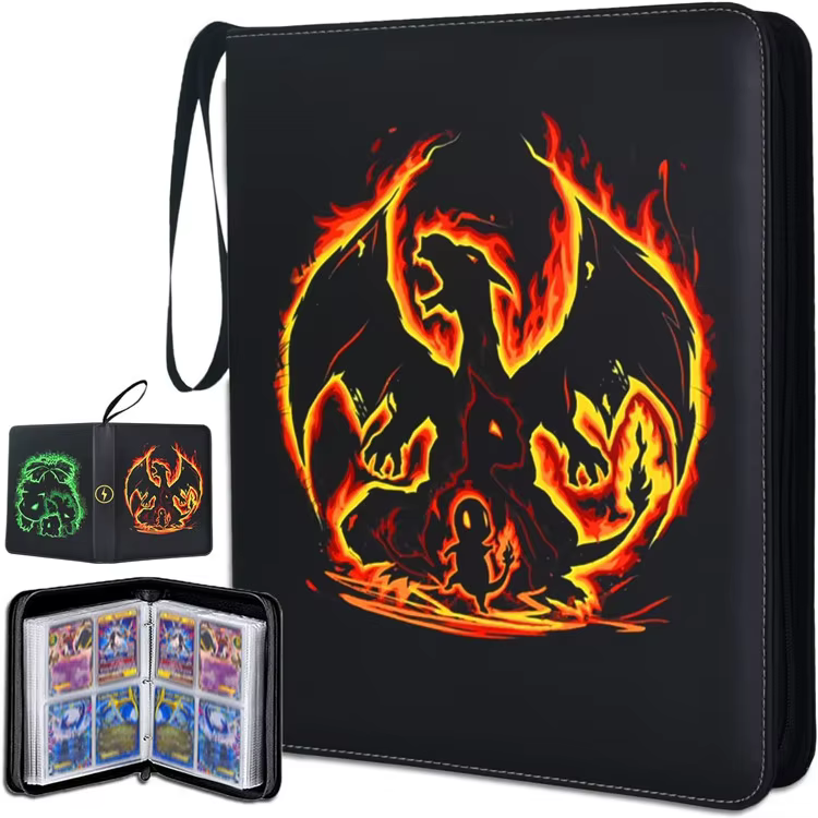 Classeur de cartes Pokemon TCG en cuir PU