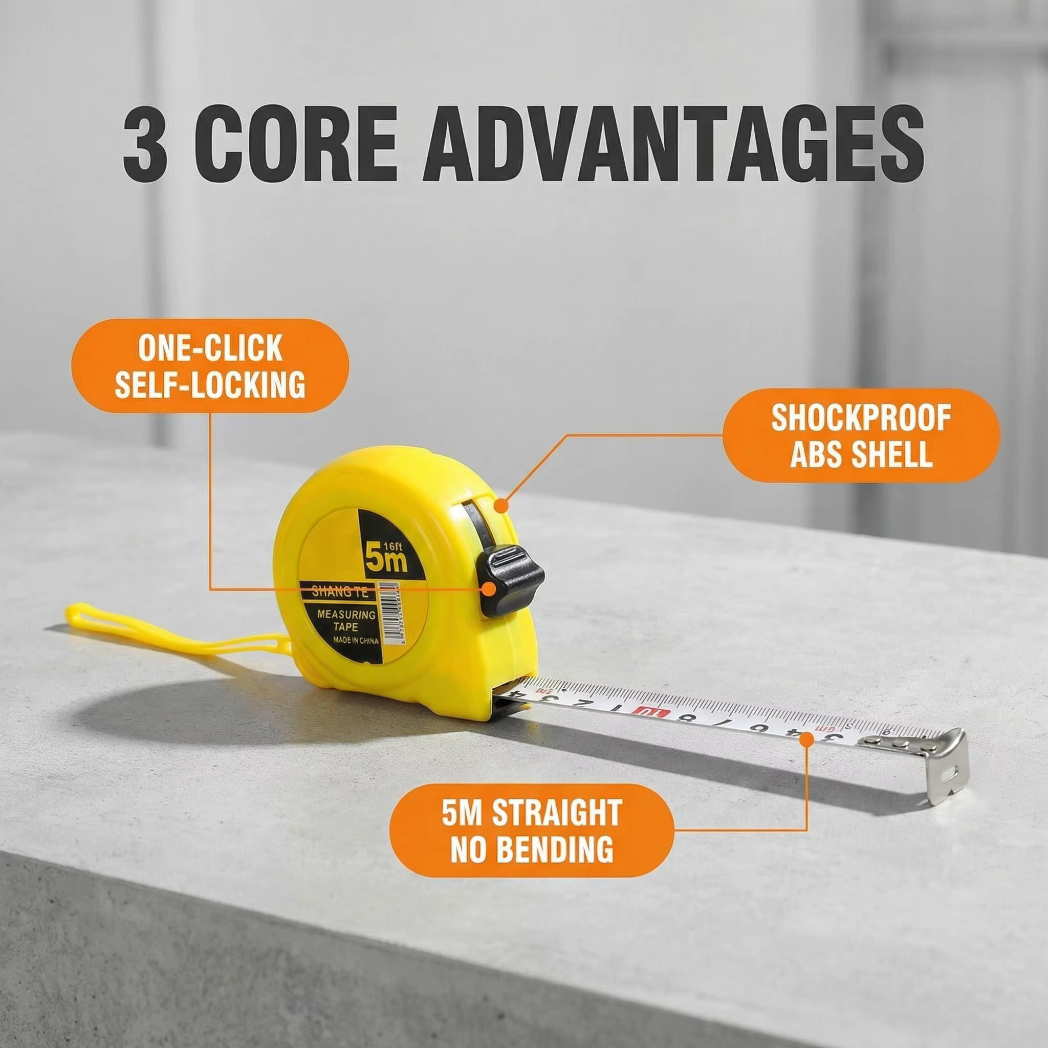 Règle de mesure métrique en acier