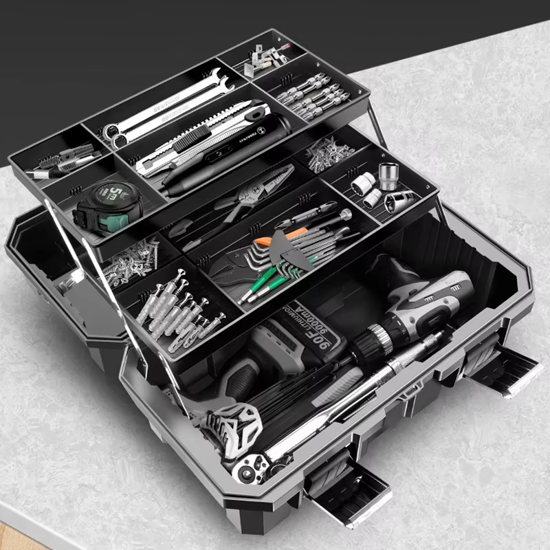 Boîtes de rangement pliantes multifonctionnelles pour outils d'électricien