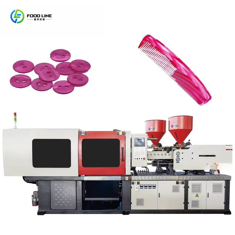 Machine de moulage plastique automatique personnalisée à deux couleurs pour la production de boutons multicolores en polyester, PP, PC, PE, PVC pour enfants