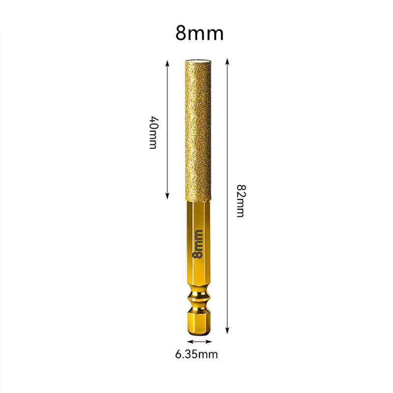 D6 8 10 12 4 pièces forets à noyau de diamant filetage de forage à sec tige hexagonale foret