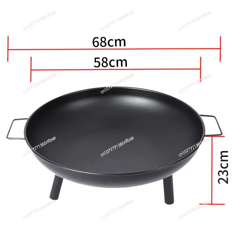 Foyer extérieur rond – Chauffage portable au bois et au charbon
