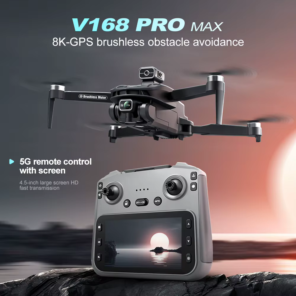 Drone Lenovo V168 MAX 8K HD 5G GPS avec moteur sans balais