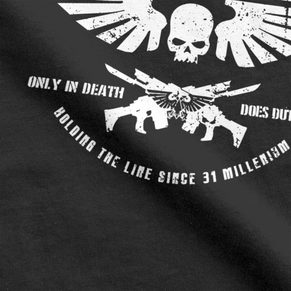 T-shirt ras du cou humoristique en coton pour homme, vêtement imprimé avec le marteau de l'empereur Astra Militarum et la garde impériale