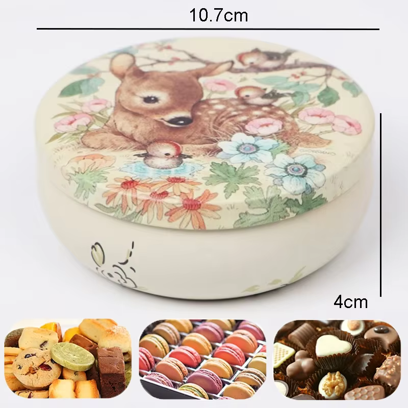 Boîte ronde en fer blanc pour gâteau Mousse
