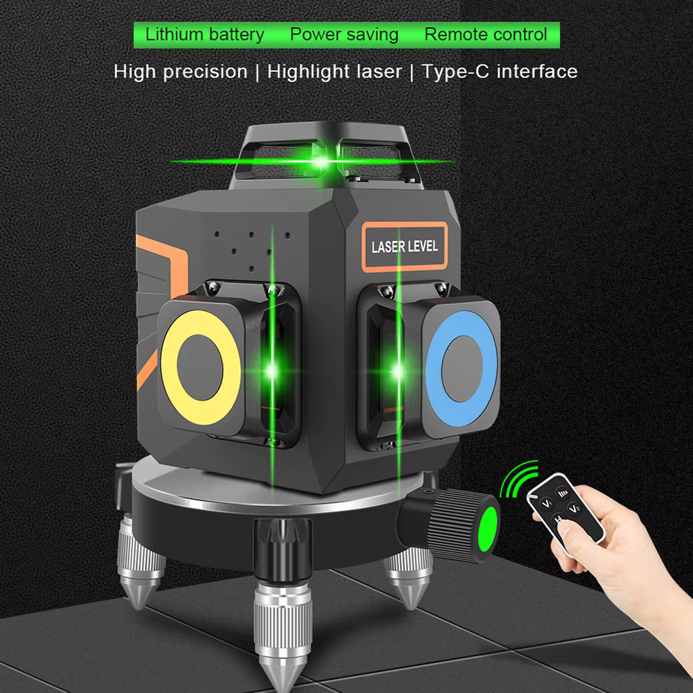 Ponbos Portable Mini niveau Laser auto-nivelant automatique 360