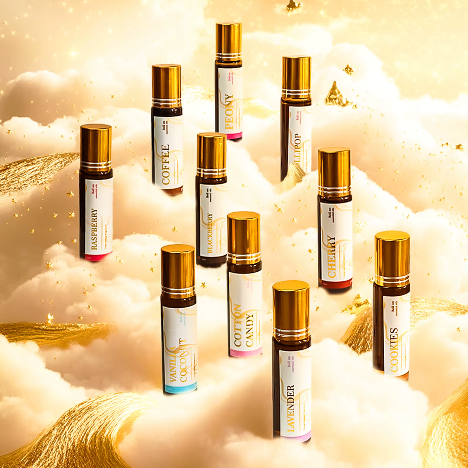 Huile essentielle parfumée aux biscuits Roll-On
