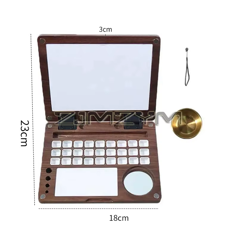 Boîte d'aquarelle en bois multifonctionnelle Portable