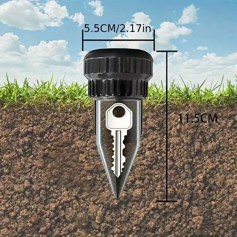 Cache-clé de jardin, porte-clé souterrain en plastique de haute qualité