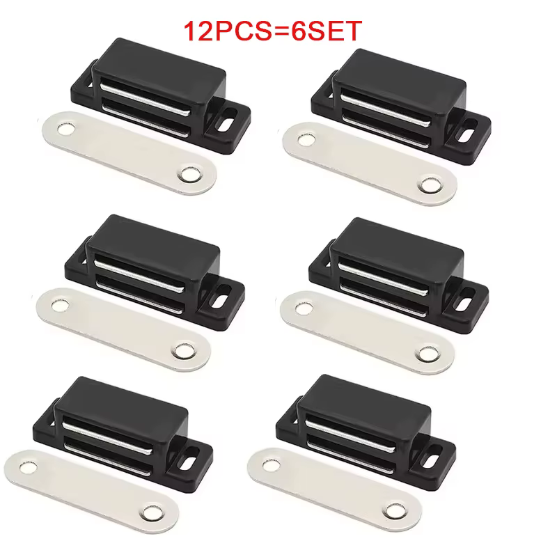Lot de 12 fermetures magnétiques pour portes d'armoires de cuisine