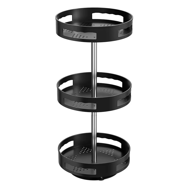 360 ° Étagère à épices rotative multi-niveaux, carrousel de rangement pour comptoir de cuisine, plateau tournant pour bouteilles et bocaux d'épices