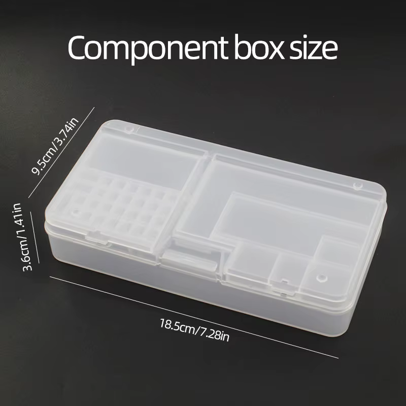 Boîte, composants électroniques