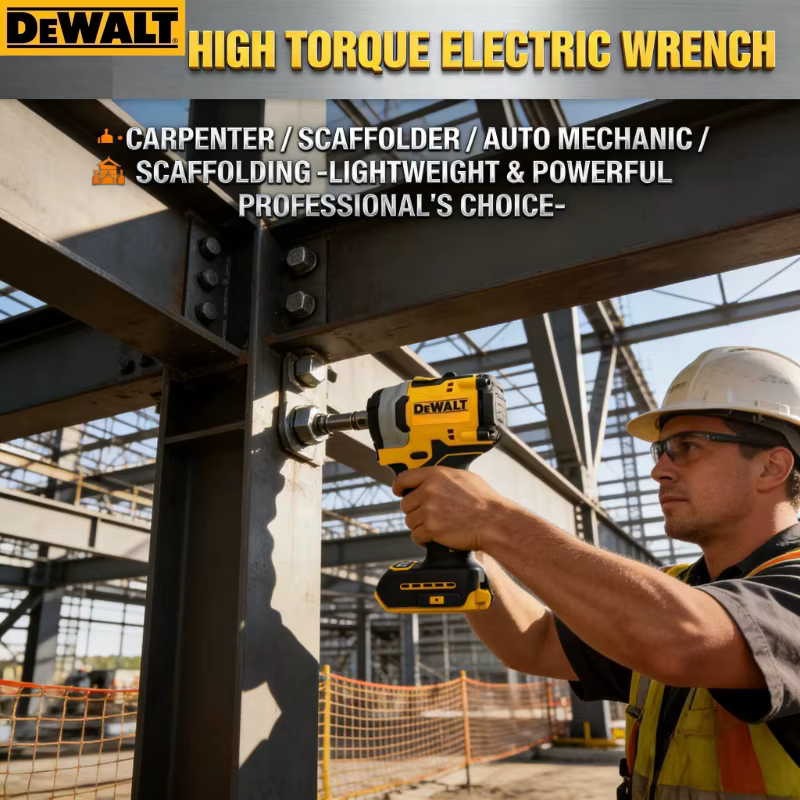 Clé à chocs sans fil DEWALT DCF922 20V : Outil sans fil à couple élevé de 1/2 pouce pour le fixation rapide et intensif