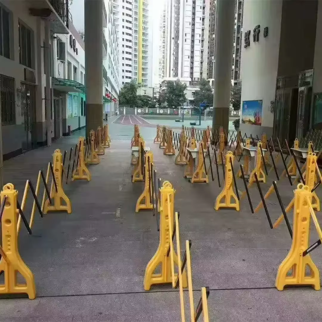 Barrière de sécurité pliable en plastique durable, clôture télescopique mobile, avertissement de sécurité pour l'entretien des ascenseurs et la construction, portable