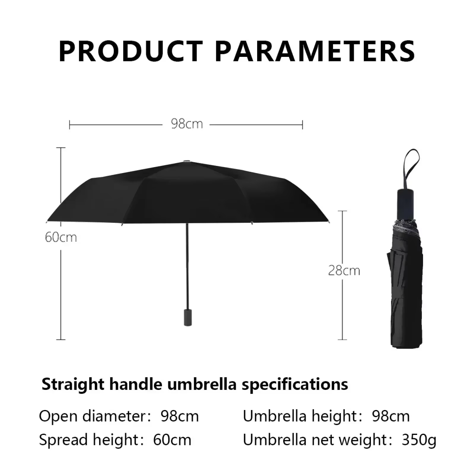 Parapluie Personnalisé, existent et Pliable, pour la Pluie et le Soleil